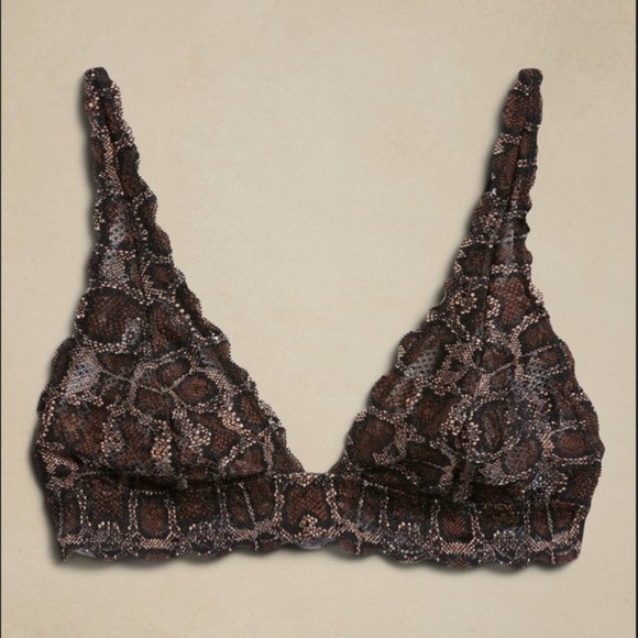 NWT 2 Medium Cosabella Bralette Lace animal print Nude flirty bandeau strapless - Picture 4 of 10